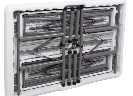 Picknick Tafel Met Bankjes - Campingtafel - Campingset - Tafel - Bankjes - Opvouwbaar - Wit - 105 x 64 x 70 cm