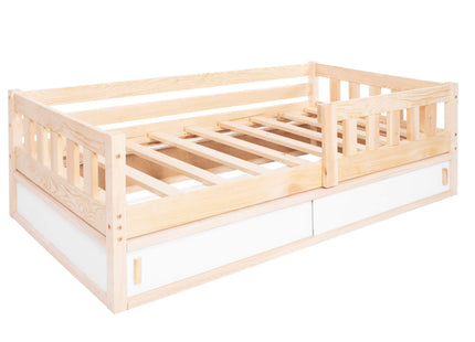 Kinderbed  - Veiligheid - Kasten - Hout - Lichtbruin - 160 x 80cm