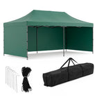 Partytent - 600x300x310xcm - Hoogte Verstelbaar - PVC - Polyester - Harmonica- Frame - Groen