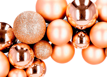 Kerstkrans | Kerst Decoratie | 34 cm | Goud | Rosegoud