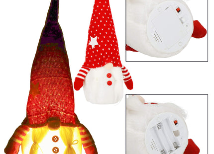 Kerstgnome | 1 Stuk | Lichtgevend | 33 cm