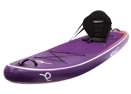 SUP Board - Opblaasbaar Paddle Board - Met Tas - Met Zitje -Inclusief Accessoires - Complete Set - Max. 220KG - 350x83,5cm - Paars/Rood