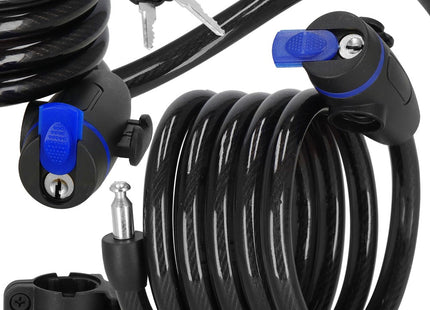 Fietsslot | Kettingslot | Slot | 180 cm | Zwart