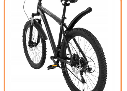 Spatbordenset Voor Mountainbike  - Spatborden Fiets  - Voorwiel - Achterwiel - 2-delige Set - Kunststof - Zwart