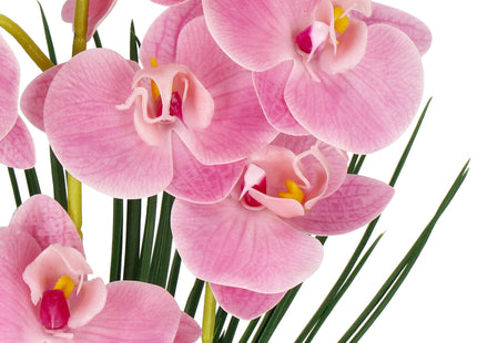Kunst Orchidee - Kunstplanten -Inclusief Pot - Roze - Decoratief - 56 cm