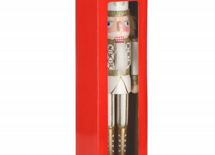 Notenkraker Kerst | 38 cm | Wit/Goud