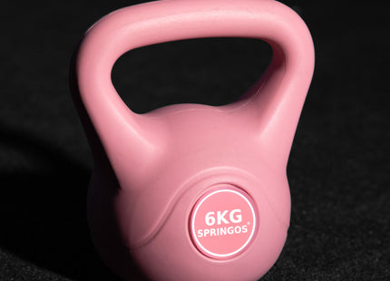 PVC Kettle Bell | Kettlebell | 6 kg | Roze