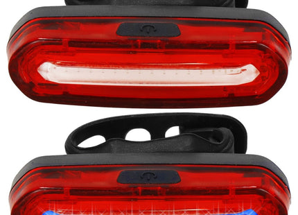 Fietslamp - Fietslicht - Fietsverlichting - Achterlicht fiets - LED - USB - Zwart/Rood