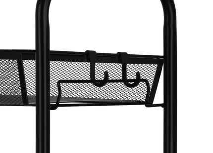 Keukentrolley - Opbergrek - Wielen - 4 Planken - Zwart - 84,5x44x27 cm