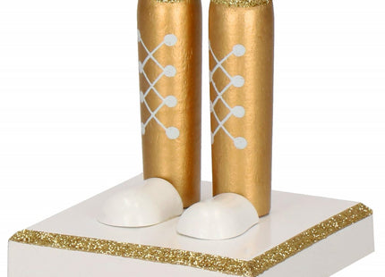 Notenkraker Kerst | 38 cm | Wit/Goud