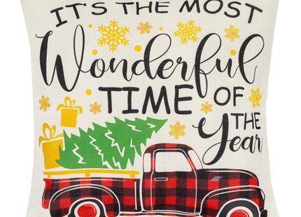 Sierkussenhoes | Kussenhoes | Kussensloop | Woonaccessoires | 40 x 40 cm | 4 Stuks | Kerstpatronen | Wit