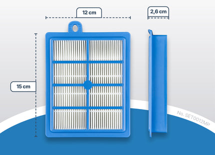 SQOON® HEPA Filterset 2x geschikt voor stofzuigers van Philips, AEG & Electrolux - - 2 STUKS - Gelijk aan model: FC8031