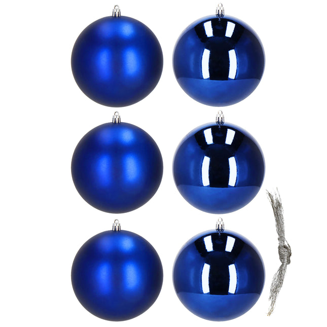 Kerstballen | 6 Stuks | 10 cm | Marineblauw
