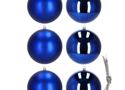Kerstballen | 6 Stuks | 10 cm | Marineblauw