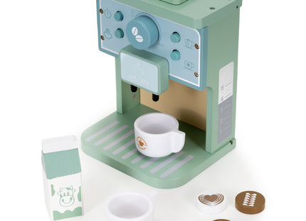 Speelgoedkoffiezetmachine - 8 delig - Veelkleurig - Hout