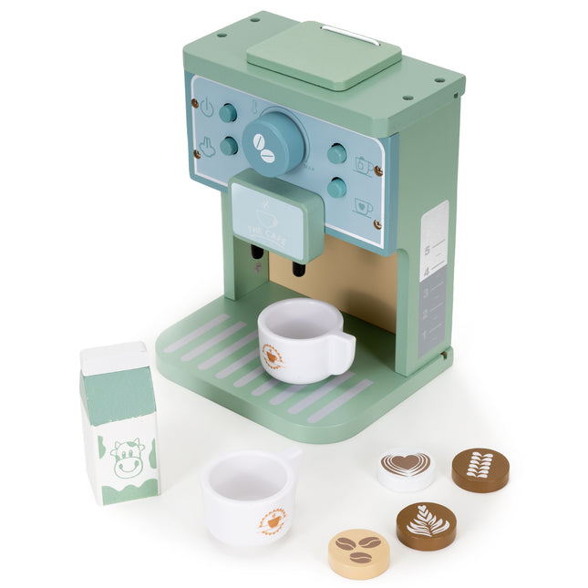 Speelgoedkoffiezetmachine - 8 delig - Veelkleurig - Hout