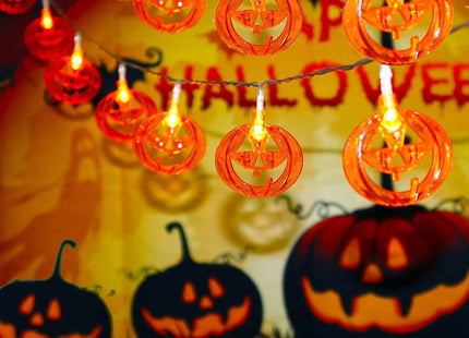 Halloween Decoratie - Lichtslingers - Slinger - Verlichting - Pompoen - 20 LED