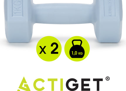 Dumbbell Set - 1 KG - Lichtblauw - Oefengewichten