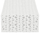 Tafelkleed -Kerst - Sneeuwvlokken- Wit - Polyester - 220 x140 CM