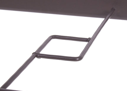 Tuintafel | 120 x 70 x 70 cm | Buitentafel | Eettafel Buiten | Metaal | Gehard Glas | 100 KG | Bruin