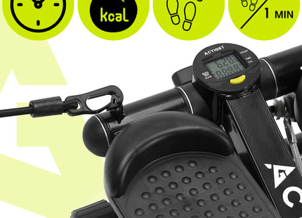 Stepper - Stepper Fitness - Mini Stepper - Met Computer en Weerstandsbanden - Traploper  - Crossfit - Fitness  - Zwart