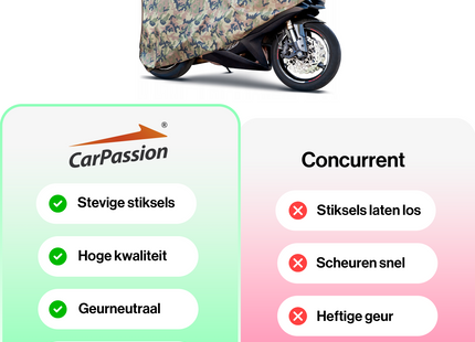 CarPassion Military Motorhoes - Beschermhoes - Waterdicht & Vorstbestendig - Maat XL - Camouflage - 280 - 104 - 141 cm