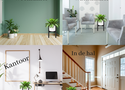 Plantenstandaard | Plantenhouder | Plantenkruk | Hout | 1 Stuk | 30.5 cm | Zwart