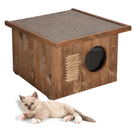 Kattenhuis - Geïsoleerd - Voor Buiten - Weersbestendig - 58 X 49,5 X 36 CM - Bruin