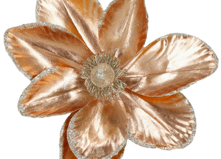 Kunstbloem - Magnolia  Kunststof -Goud- Glitters