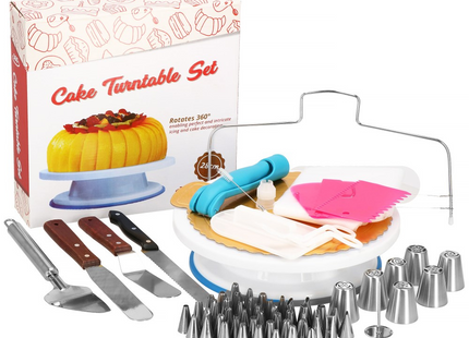 Taart Decoratie Set | Draaiend Taartplateau | 124-Delig