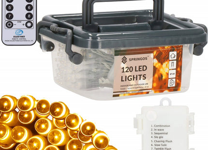 Kerstverlichting | 9 m | Batterij  | 120 LED | Warm Wit
