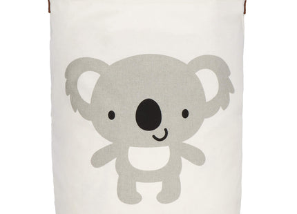 Opbergmand - Speelgoedmand - Kledingmand - Organizer - Handvatten -Panda - Crème