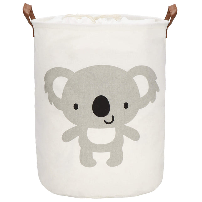 Opbergmand - Speelgoedmand - Kledingmand - Organizer - Handvatten -Panda - Crème