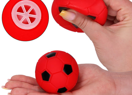Hondenspeeltje - Hondenbal - Bal - Rood/Zwart - 6,7 cm
