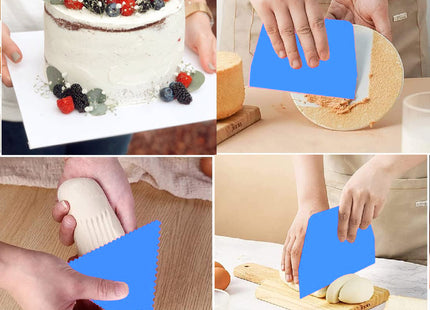 Spatelset - Taartdecoratie - Taartschraper - Glaceermes - Set van 4
