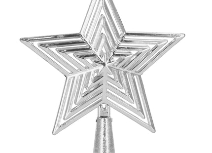 Kerstboom Piek | Ster | 18 cm | Zilver