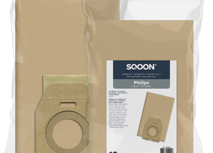 SQOON® Stofzuigerzakken 10 Stuks  Geschikt voor Philips Oslo - Vervangt Model HR6938 - Papier - Voor Optimale Stofopname