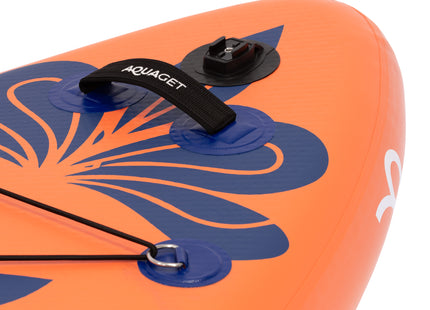 SUP Board - Opblaasbaar Paddle Board - Met Tas - Met Zitje -Inclusief Accessoires - Complete Set - Max. 220KG - 350x86cm - Marineblauw/Oranje