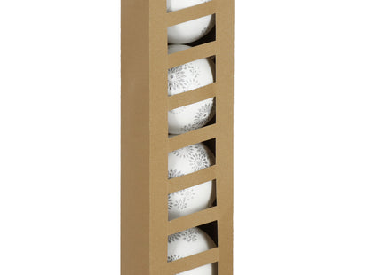 Kerstballen | 4 Stuks | 10 cm | Wit