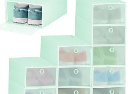 Schoenenbox | Sneakerbox | Kunststof | Groen | 1 Stuk | 31 x 21.5 x 12.5 cm