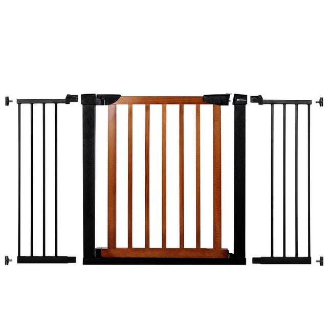 Traphekje | 132 - 138 cm | Traphek | Veiligheidshekje | Metaal | Hout | Zwart/Bruin