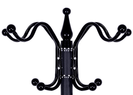 Staande Kapstok | Metaal | Kunststof | 14 Haken | Garderobe Kapstok | Zwart | 174 cm