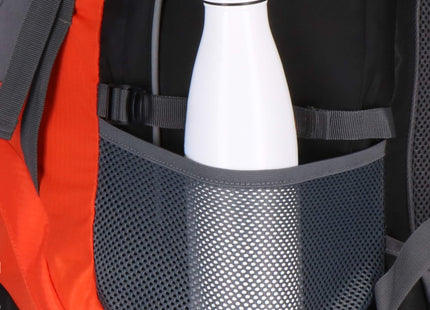 Backpack - Rugzak - Multifunctioneel - Kamperen - Reizen - Regenhoes - Fluitje - 70 Liter - Grijs/Oranje