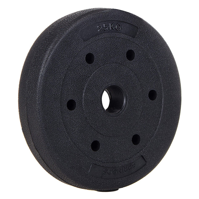 Halterschijf | 1 x 2,5 kg | Kunststof | Zwart