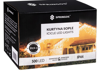 IJspegel Verlichting | 20 m + 2.5 m Snoer | 500 LED | Koel Wit | Koppelbaar