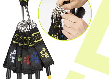 Resistance band | Weerstandsbanden | Weerstands Set | Set van 9 | Fitness elastiek | Meerkleurig