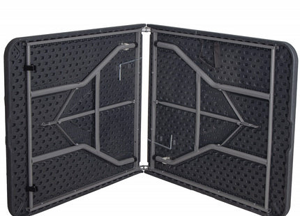 Klaptafel | Vouwtafel | Kampeertafel | Inklapbaar | Draagbaar | 180 x 75 cm | Zwart/Grijs