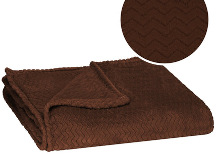 Plaid | Sprei | Deken | 130 x 180 cm | Pluche | Bruin