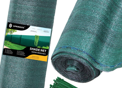 Zichtbreeknet | Zichtdoek | Privacynet | Schaduwdoek | Rol 1,5 x 10 m | 90 % Schaduw | 140g/m² | Groen