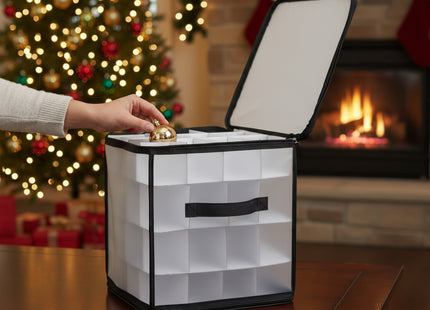 Opbergtas Voor Kerstballen | Polypropyleen | Transparant| 30x30x30 cm